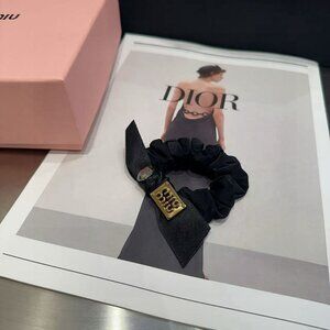 MIU MIU  Black Hair Tie